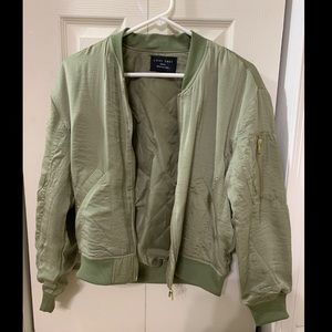 Army green bomber jacket